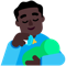 Man Feeding Baby- Dark Skin Tone emoji on Microsoft